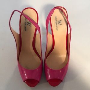 Worthington multi colored sling back high heel